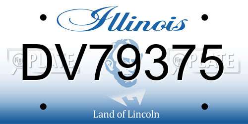DV79375 Illinois License Plate