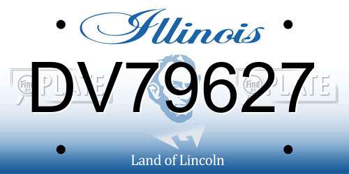 DV79627 Illinois License Plate