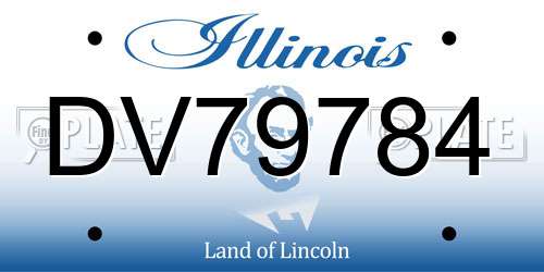 DV79784 Illinois License Plate