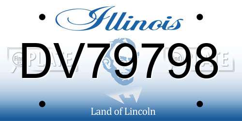 DV79798 Illinois License Plate