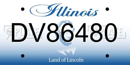 DV86480 Illinois License Plate