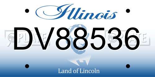 DV88536 Illinois License Plate
