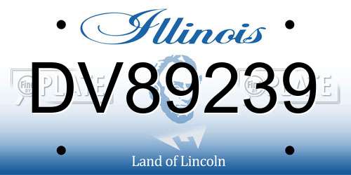 DV89239 Illinois License Plate