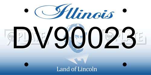 DV90023 Illinois License Plate