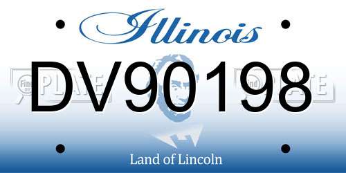 DV90198 Illinois License Plate