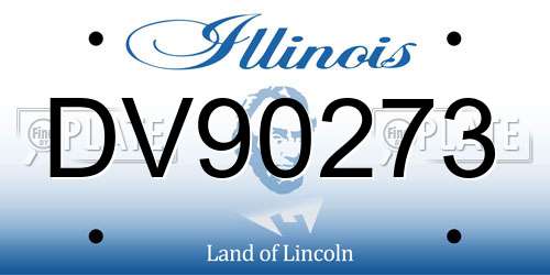 DV90273 Illinois License Plate