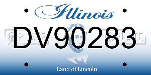 DV90283 Illinois License Plate