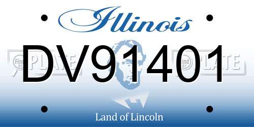 DV91401 Illinois License Plate
