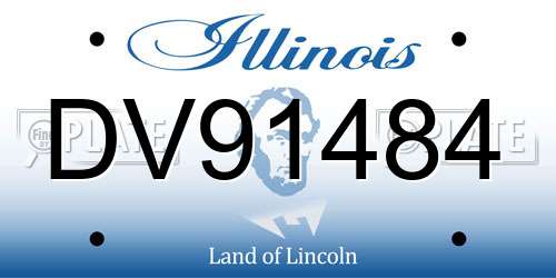 DV91484 Illinois License Plate