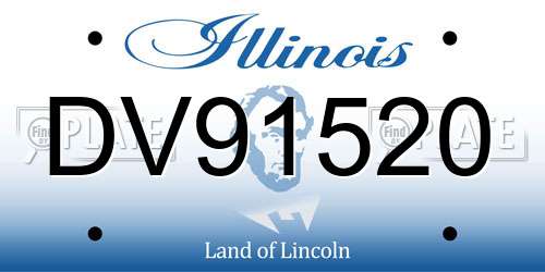 DV91520 Illinois License Plate