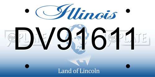 DV91611 Illinois License Plate