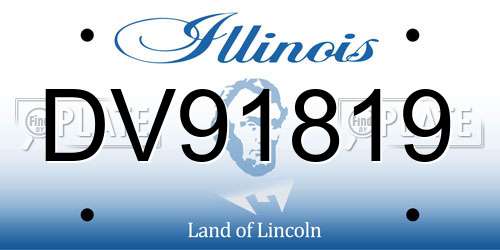 DV91819 Illinois License Plate