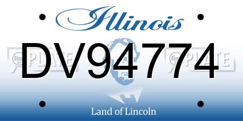 DV94774 Illinois License Plate
