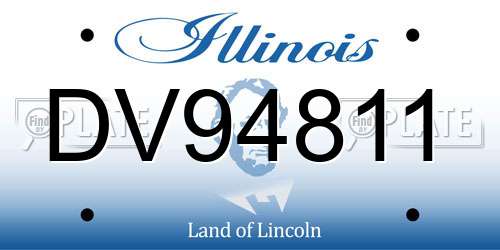 DV94811 Illinois License Plate