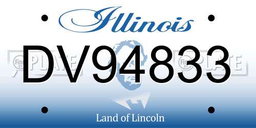 DV94833 Illinois License Plate