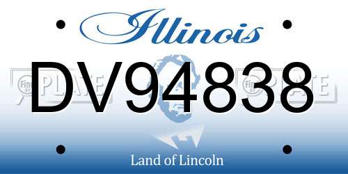 DV94838 Illinois License Plate