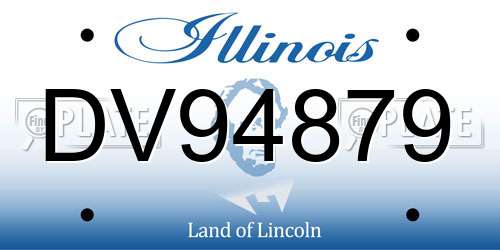 DV94879 Illinois License Plate