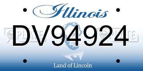 DV94924 Illinois License Plate