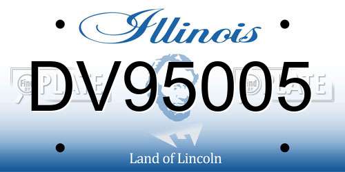 DV95005 Illinois License Plate