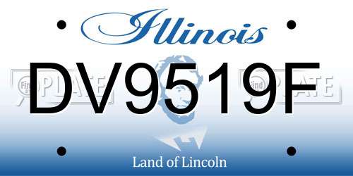 DV9519F Illinois License Plate