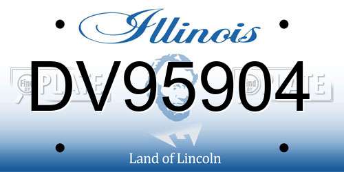 DV95904 Illinois License Plate