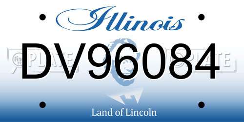 DV96084 Illinois License Plate