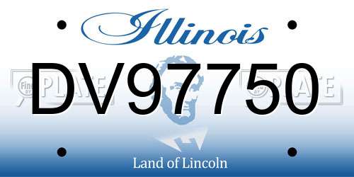 DV97750 Illinois License Plate