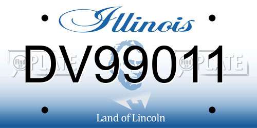 DV99011 Illinois License Plate