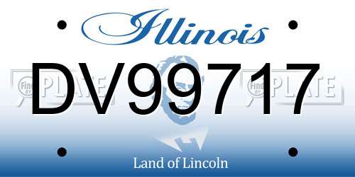 DV99717 Illinois License Plate