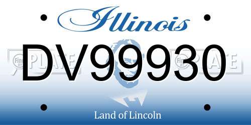 DV99930 Illinois License Plate
