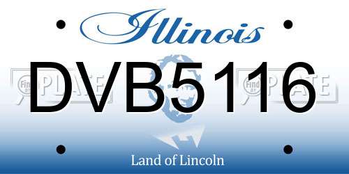 DVB5116 Illinois License Plate