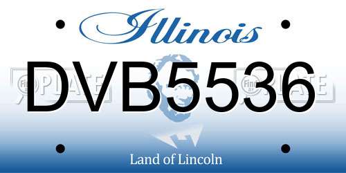 DVB5536 Illinois License Plate