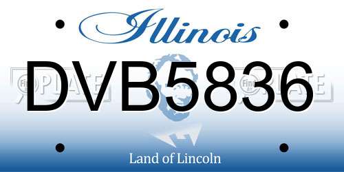 DVB5836 Illinois License Plate