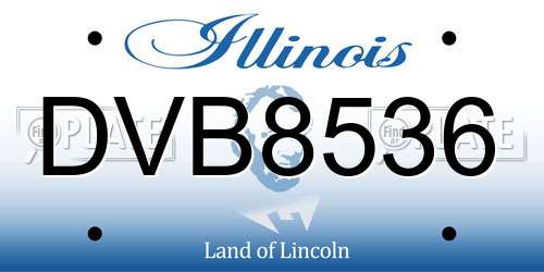DVB8536 Illinois License Plate