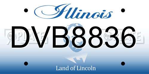 DVB8836 Illinois License Plate