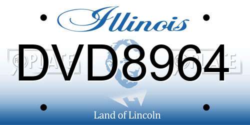 DVD8964 Illinois License Plate