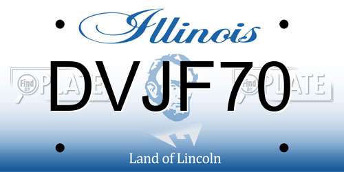DVJF70 Illinois License Plate