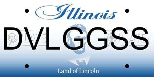 DVLGGSS Illinois License Plate