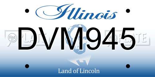 DVM945 Illinois License Plate