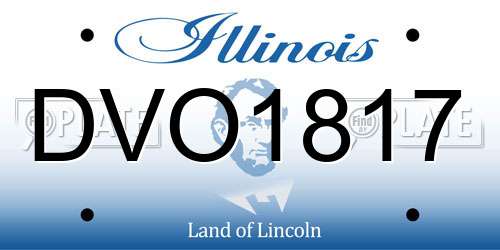 DVO1817 Illinois License Plate
