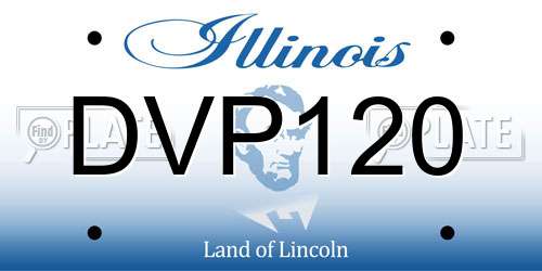 DVP120 Illinois License Plate