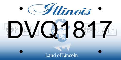 DVQ1817 Illinois License Plate