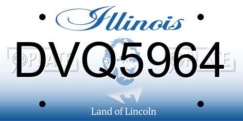 DVQ5964 Illinois License Plate