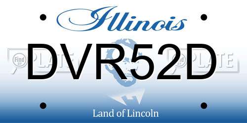 DVR52D Illinois License Plate