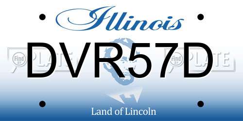 DVR57D Illinois License Plate
