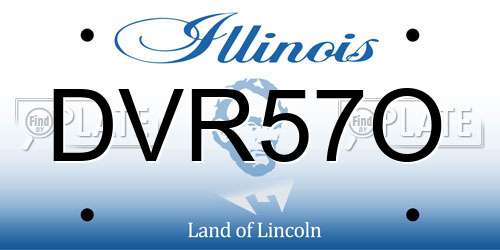 DVR57O Illinois License Plate