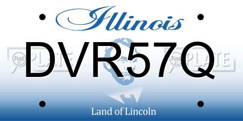 DVR57Q Illinois License Plate