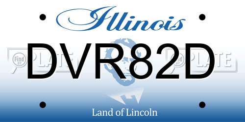 DVR82D Illinois License Plate