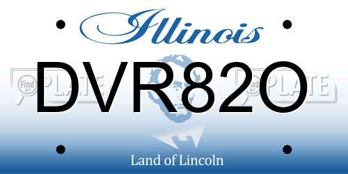 DVR82O Illinois License Plate