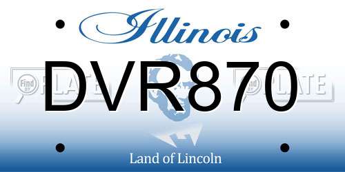 DVR870 Illinois License Plate